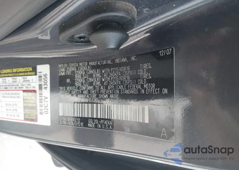 2008 Toyota Sienna Le из США, поврежденный, VIN 5TDZK23C58S151265